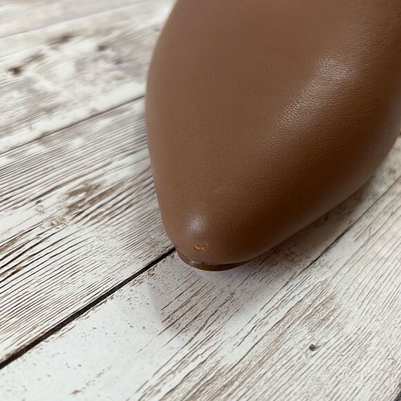 New MADDEN GIRL Faux Leather Flex Pointed Toe Zipper Women's Booties Caramel NWT - Picture 8 of 15